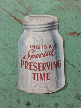 Vintage 1953 Canada Savings Bonds Paper Advertising Mason Jar - Neat And Rare!